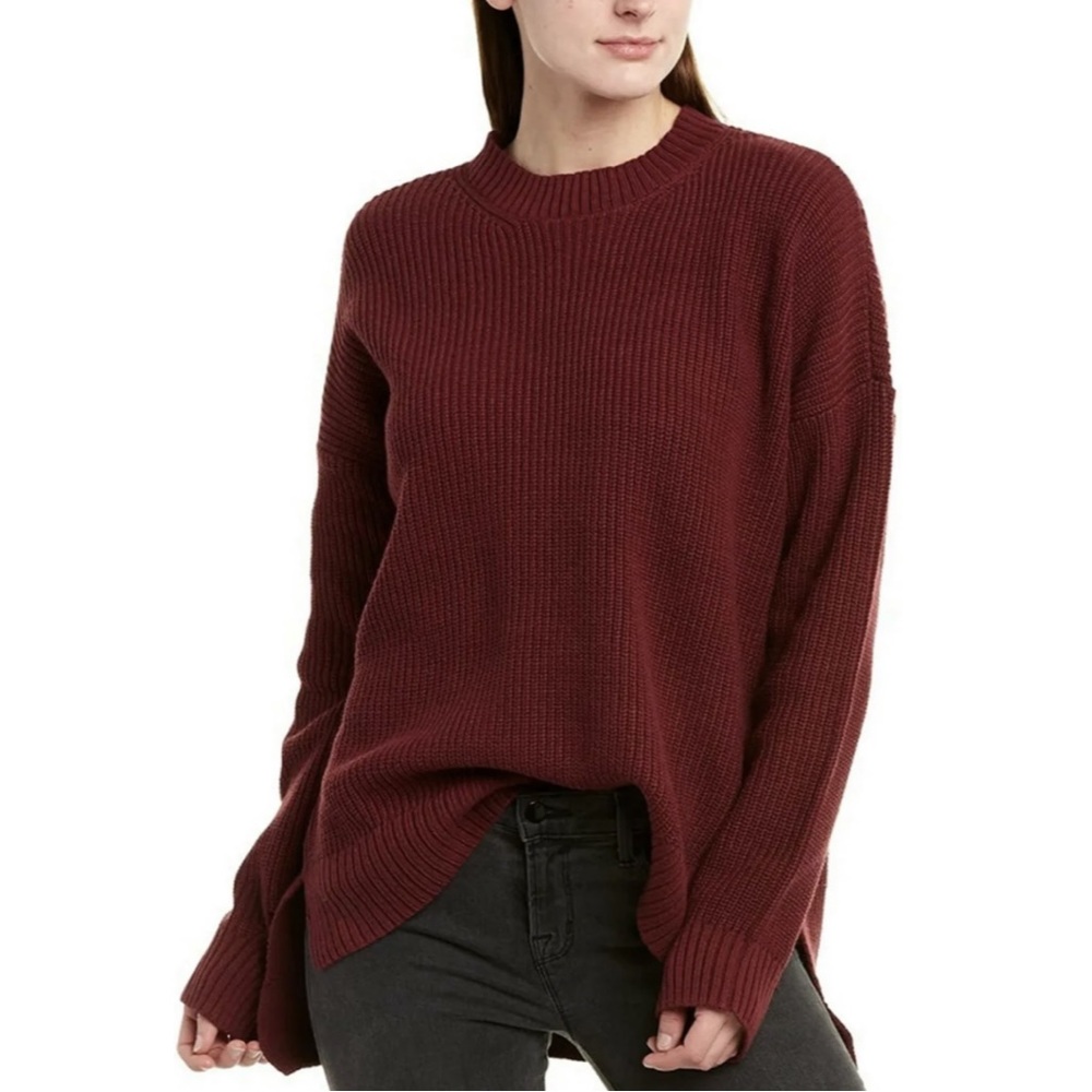 BCBGMAXAZARIA Rib Knit Crew Neck Sweater XS